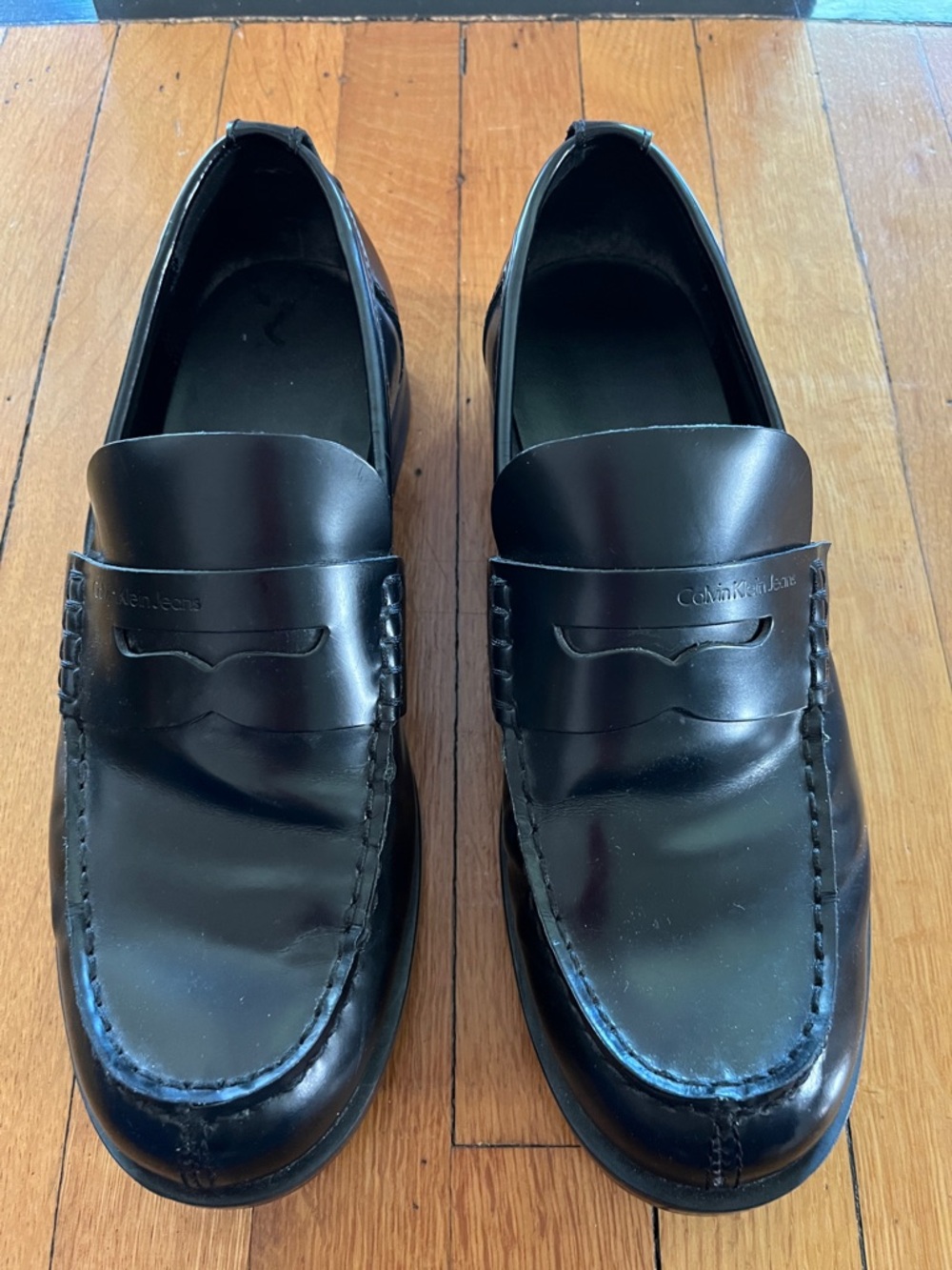 Mens Calvin Klein Yonah Black Penny Loafers
